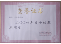 畢素英榮獲2004年度十佳就業明星